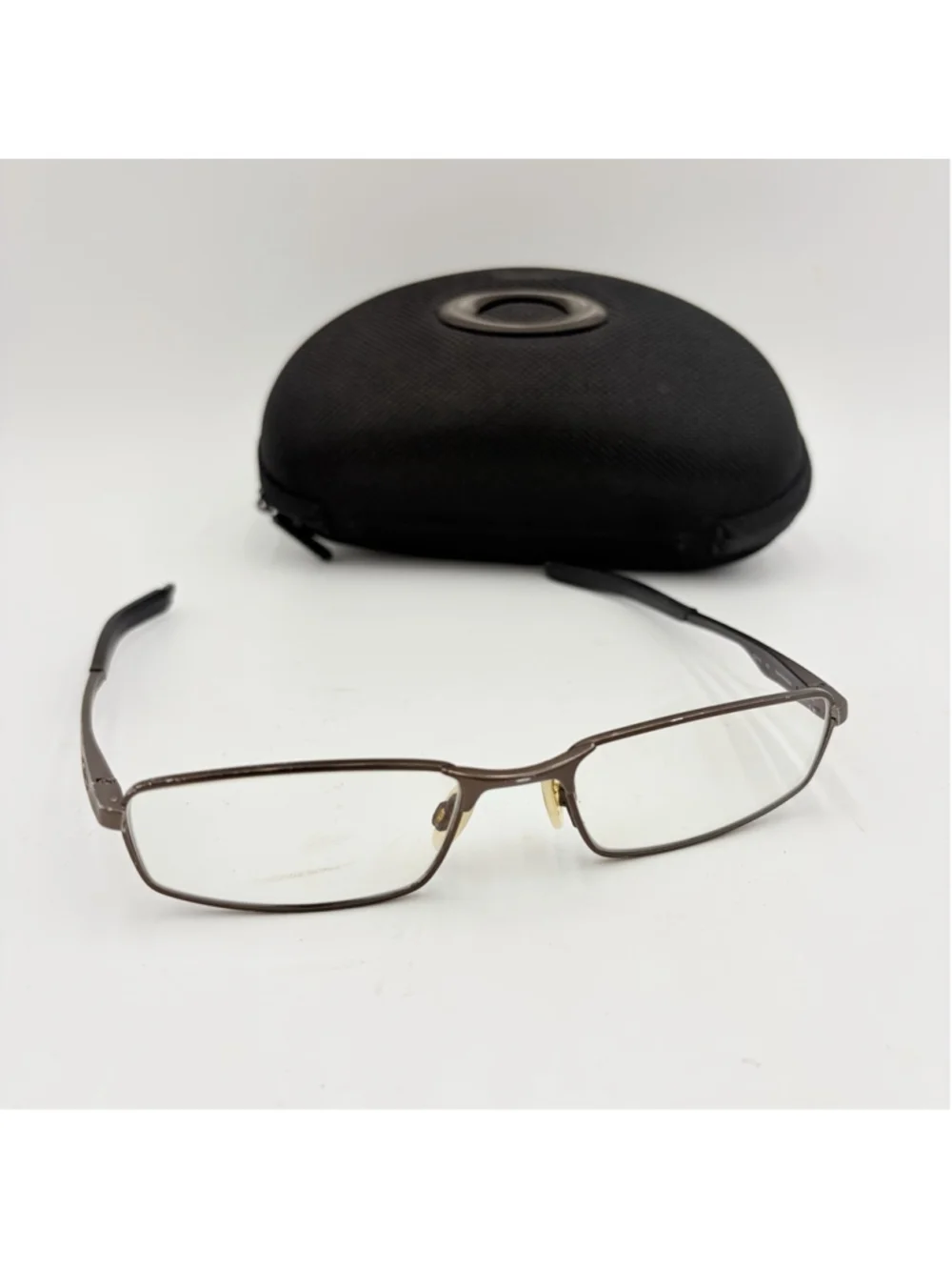 Oakley Socket 4.0 Eyeglass Frames 53-18-133 Pewter Matte Black Case